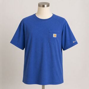 Carhartt 2XL Blue Pocket Tee Workwear Minimal Rugged Oversized Heavy Cotton